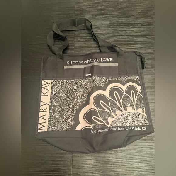 Mary Kay Black & Pink Zip Tote MK Rewards Visa Chase Large Purse Bag - Picture 2 of 3